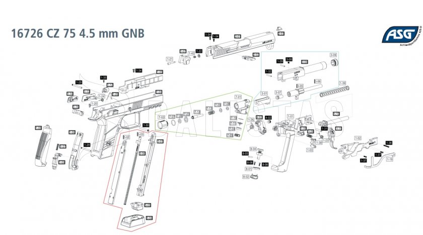 Vzduchová pištoľ ASG CZ-75 P-07 Duty 4,5mm