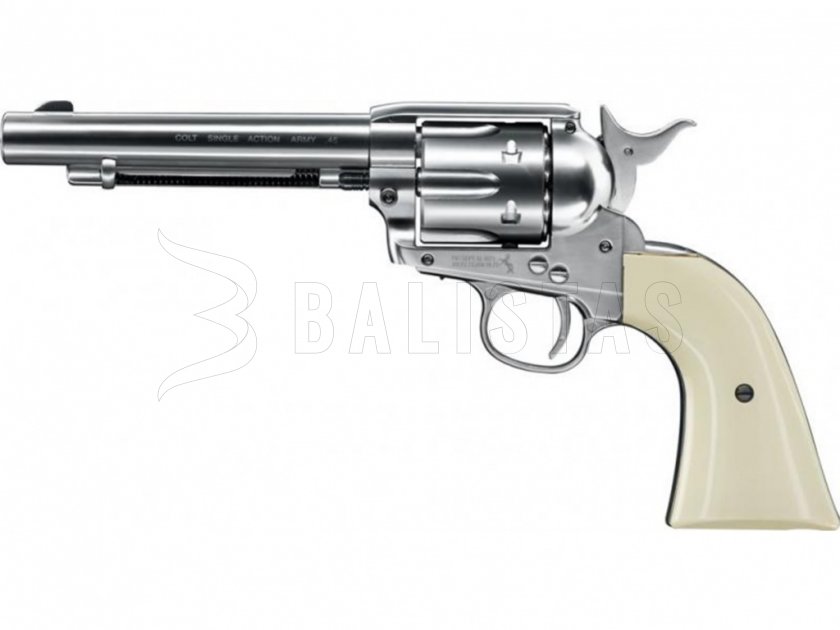 Vzduchový revolver Umarex Colt Single Action Army SAA .45 nikl 4,5mm
