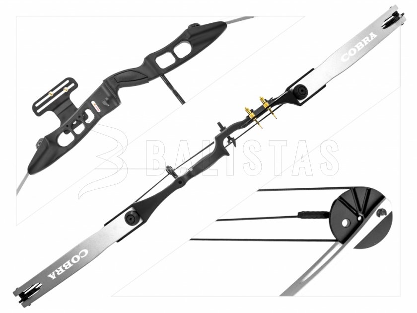 Luk Perfect Line Cobra 55lb strieborný ľavý