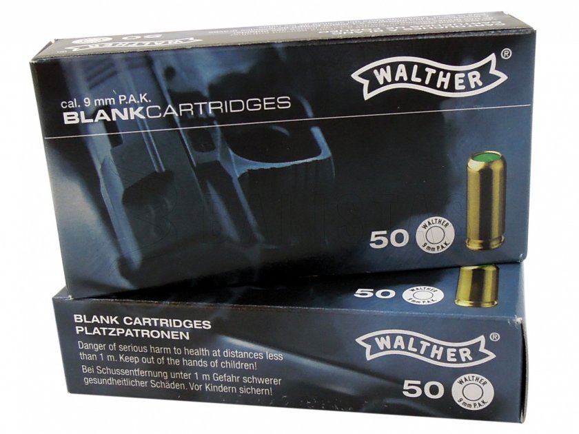 Startovacie náboje Walther 9mm pištole 50ks