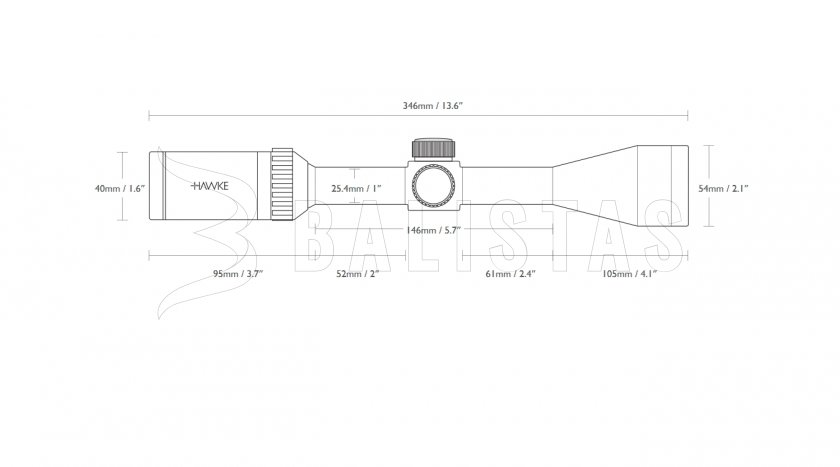 Puškohľad Hawke Vantage 4-12x40 AO Mil Dot