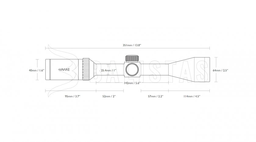 Puškohľad Hawke Vantage 3-9x50 AO Mil Dot IR