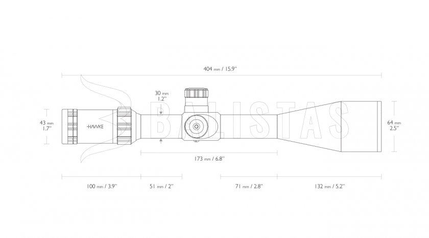 Hawke Sidewinder 30 SF 6-24x56 SR Pro