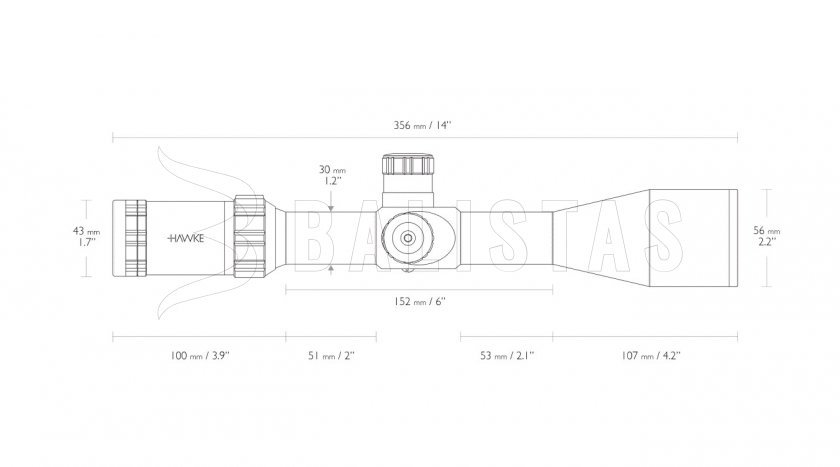 Puškohľad Hawke Sidewinder 30 SF 3-12x50 10x Half MD