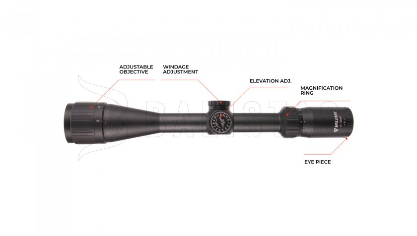 Puškohľad Valiant Themys 4-12x40 AO 1/2 Mil-Dot
