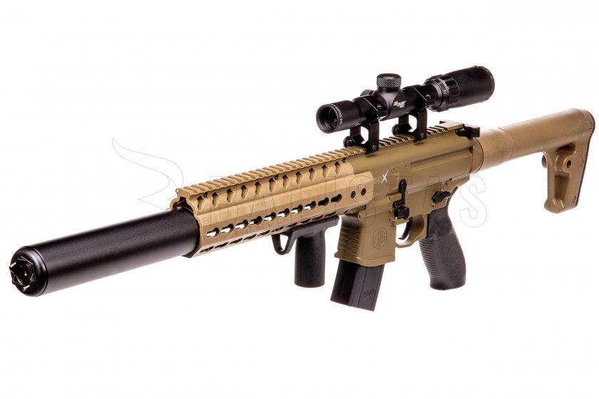 Vzduchovka Sig Sauer MCX FDE 4,5mm s puškohľadom