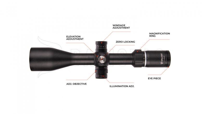 Puškohľad Valiant Zephyr 5-20x50 SF SIR 20x 1/2 Mil-Dot