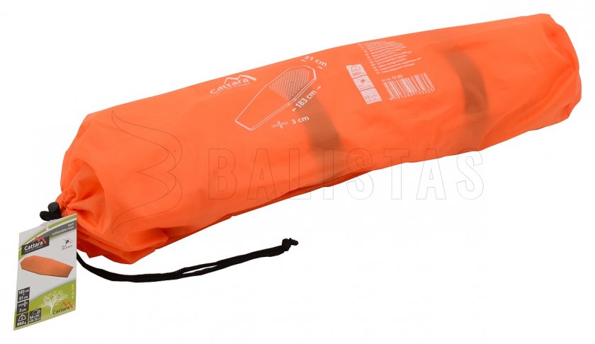 Samonafukovací matrac do auta Cattara 3cm oranžový