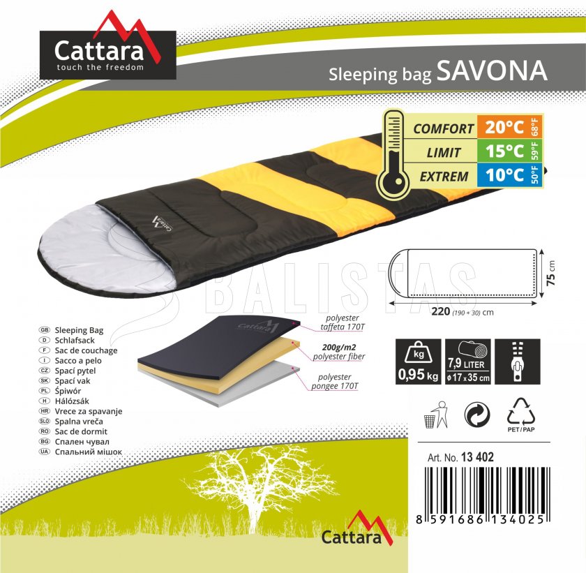 Spací vak dekový Savona 200cm
