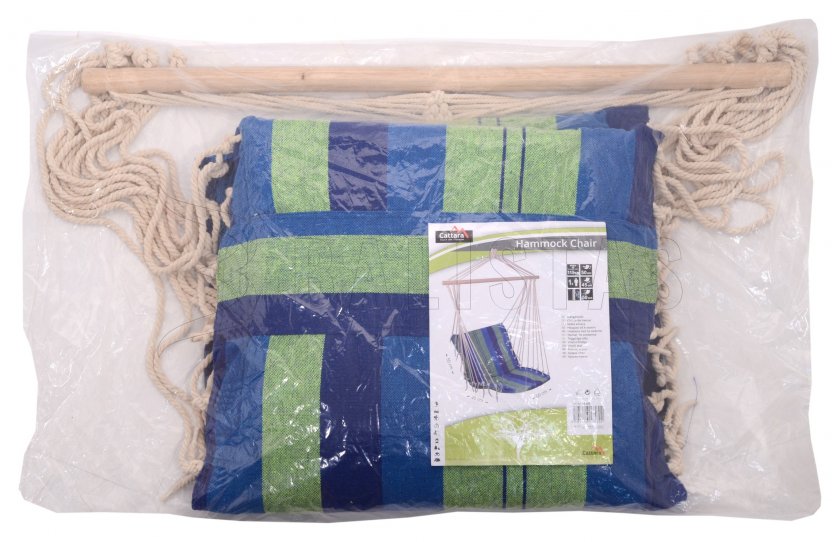 Hojdačka sieťová na sedenie 95x50 cm modro-zelená