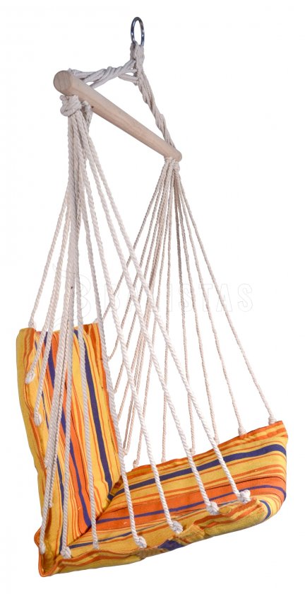 Hojdacia sieť na sedenie 95x50cm červeno-oranžová