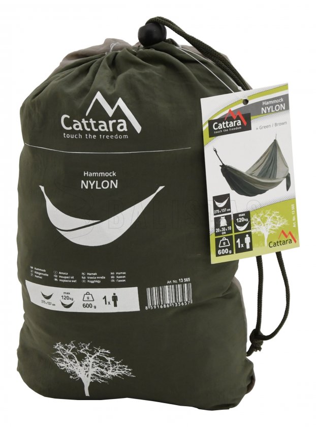 Hojdacia sieť NYLON 275x137 cm zeleno-hnedá