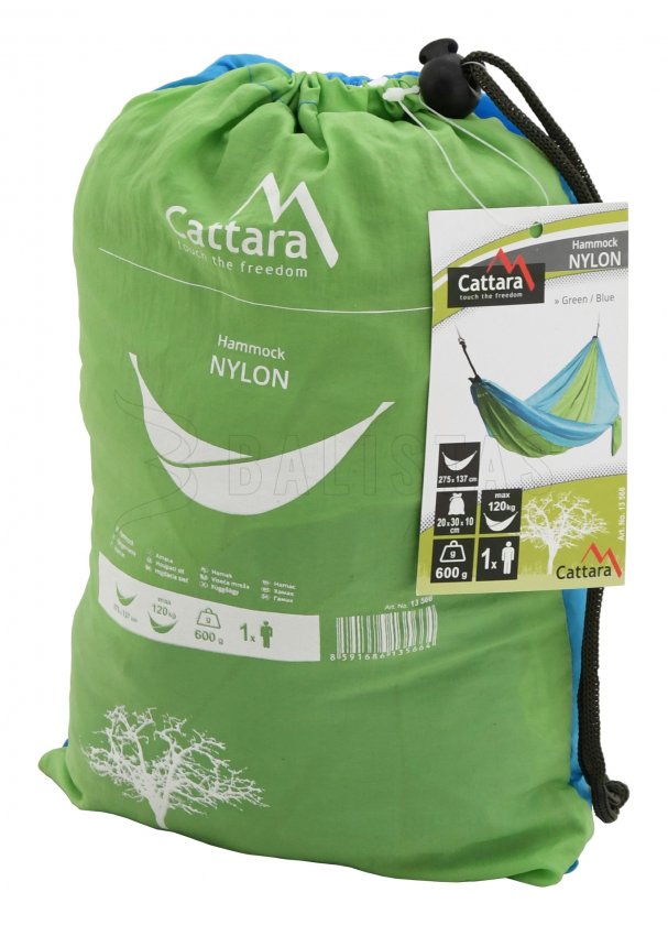 Hojdacia sieť NYLON 275x137 cm zeleno-modrá