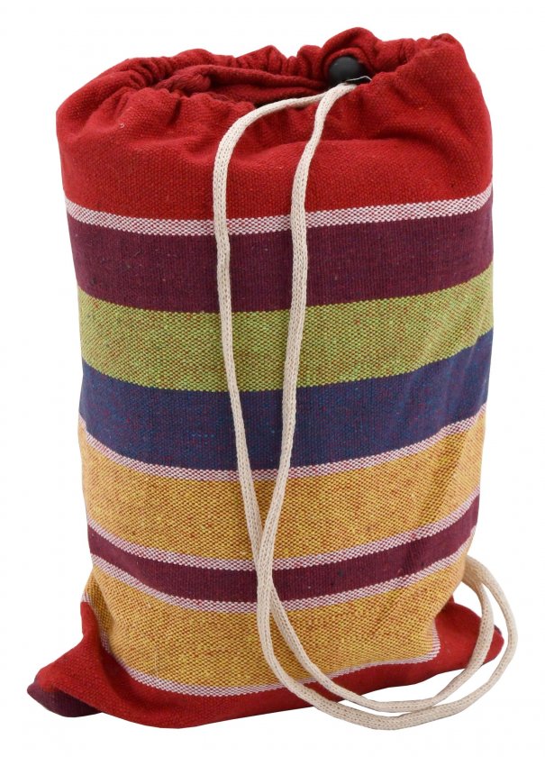 Hojdacia sieť TEXTIL 200x100 cm červeno-žltá