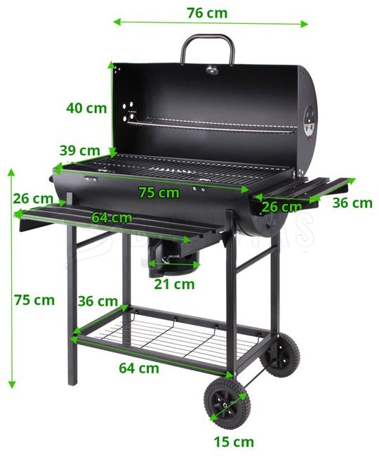 Gril Barrel na drevené uhlie (99512)