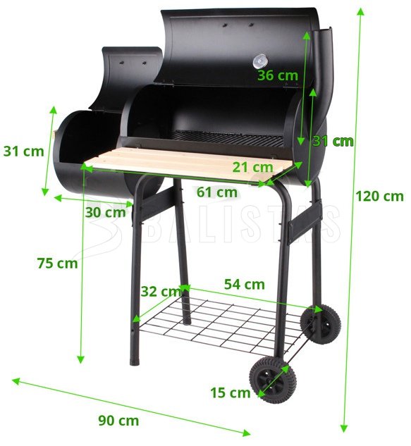 Gril na drevené uhlie Smoker (99513)