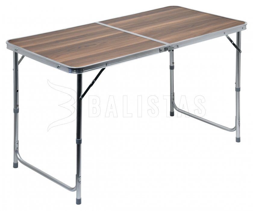 Stôl kempingový skladací Double teleskop. hnedý