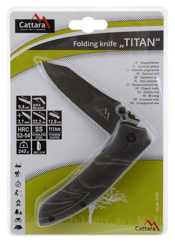 Nôž zatvárací Titan s poistkou 22 cm