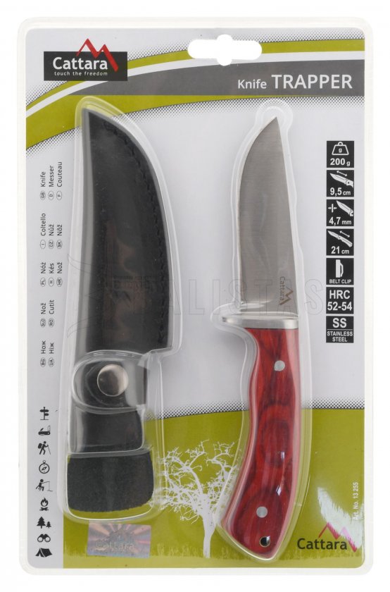 Dýka Trapper 21 cm s koženým puzdrom