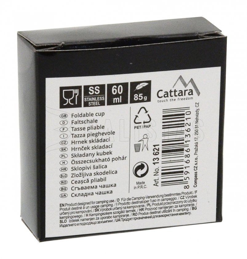Pohárik nerez skladací 60 ml