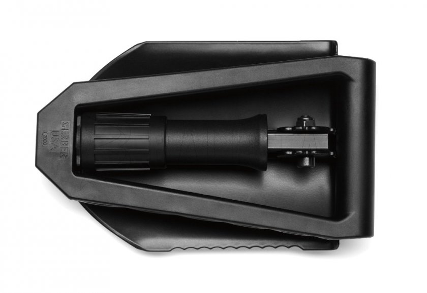 Skladacia lopatka Gerber E-TOOL, vrúbkovaná