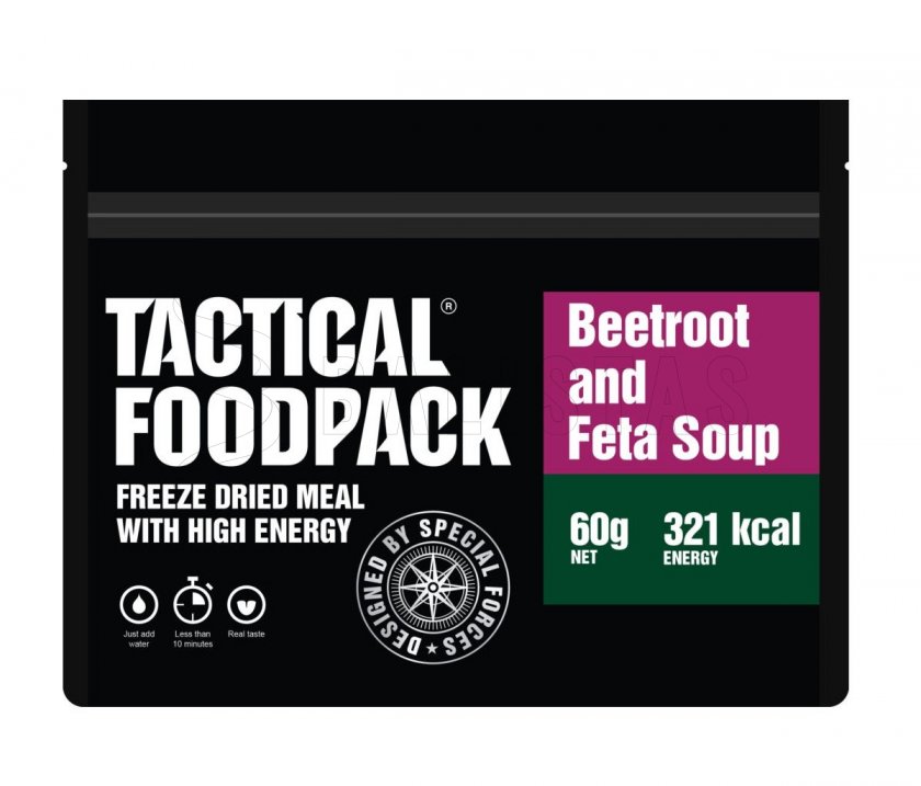 Dehydrované potraviny - feta polievka s červenou repou Taktický Foodpack