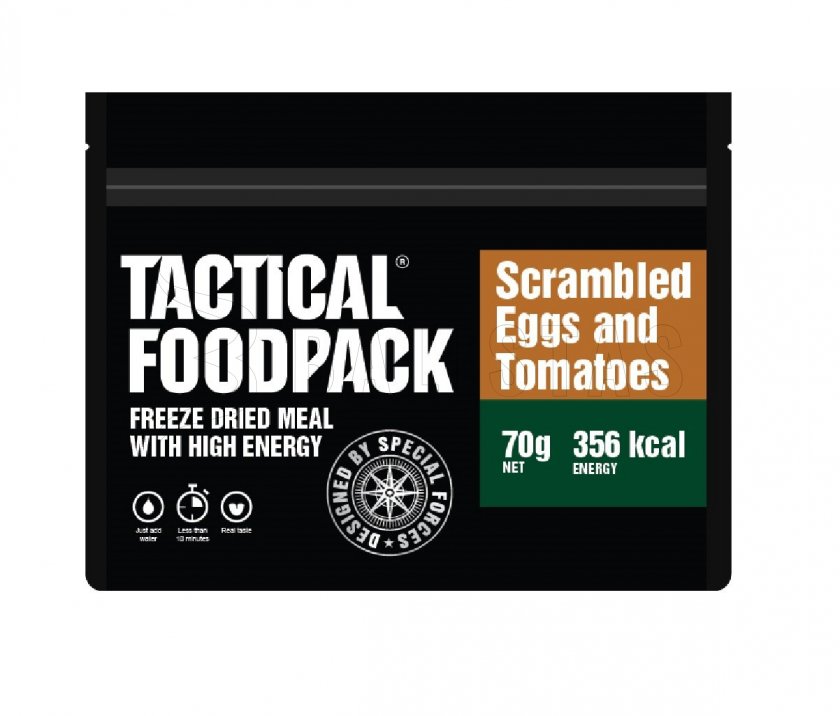 Dehydrované potraviny - miešané vajíčka s paradajkami Tactical Foodpack