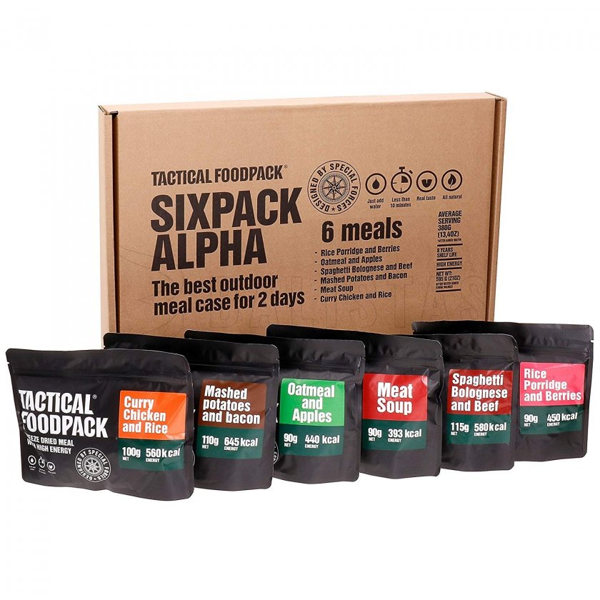 Set 6x MRE dehydrovaného jedla - Tactical Six Pack Alpha Tactical Foodpack