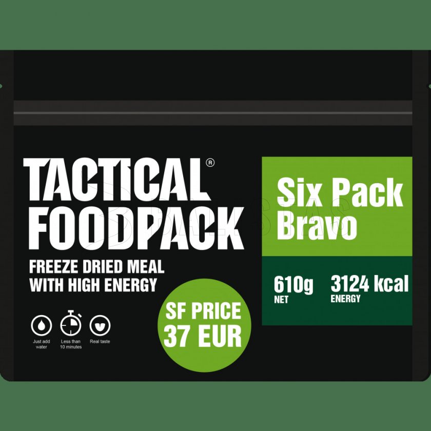 Set 6x MRE dehydrovaného jedla - Tactical Six Pack Bravo Tactical Foodpack