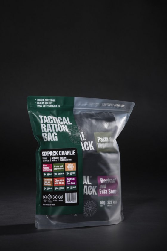 Set 6x MRE dehydrovaného jedla - Tactical Six Pack Charlie Tactical Foodpack