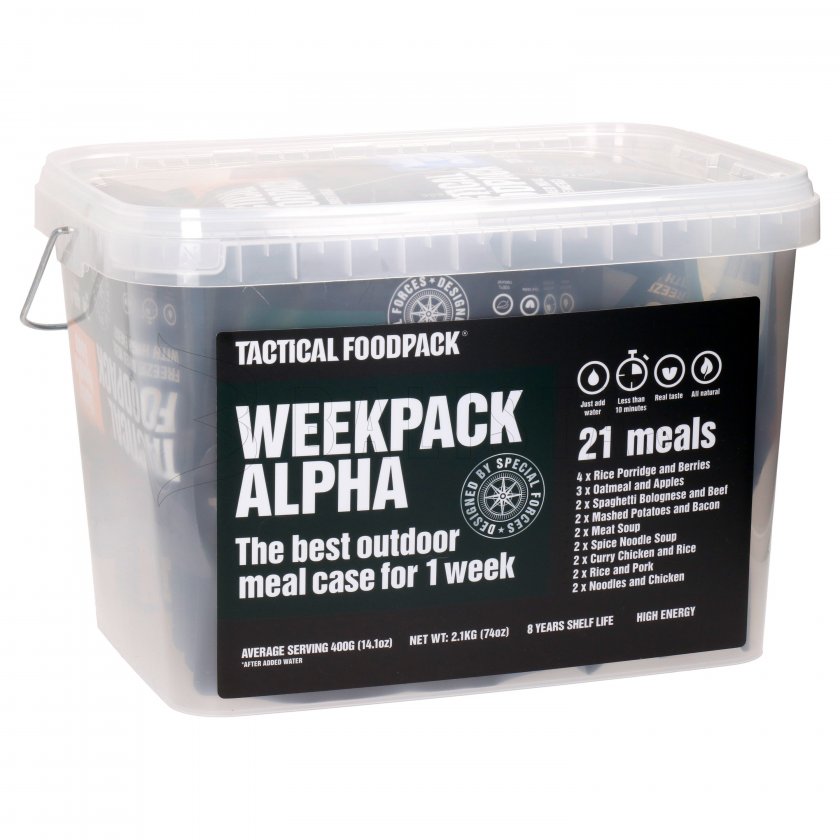 Set 21x Survival MRE dehydrovaného jedla - Weekpack Alpha Tactical Foodpack