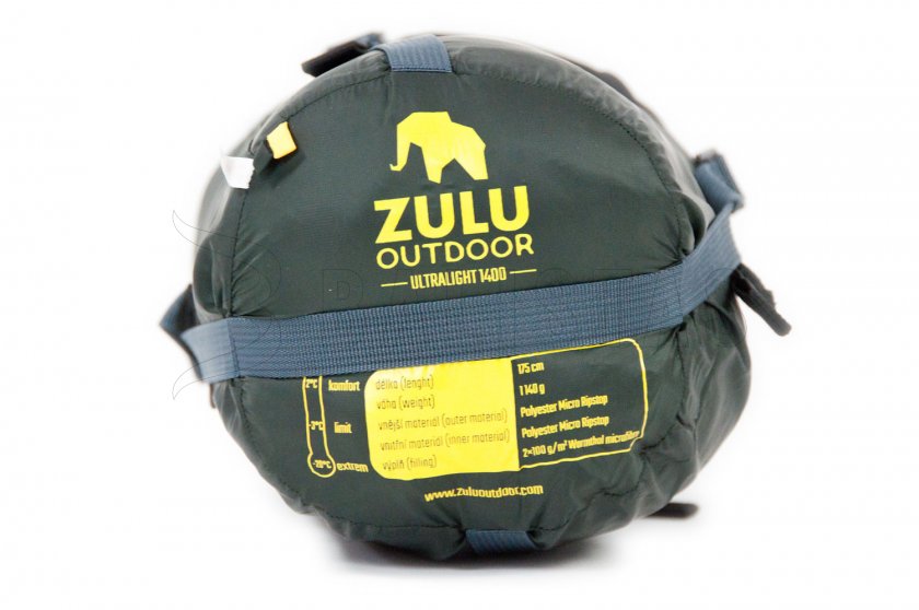 Spacák Zulu Ultralight 1400 185cm čierny