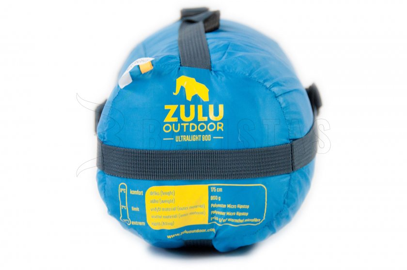 Spací vak Zulu Ultralight 900 175cm modrý pravý