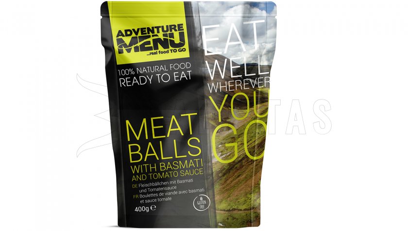 Mäsové guľky s basmati a paradajkovou omáčkou Adventure Menu