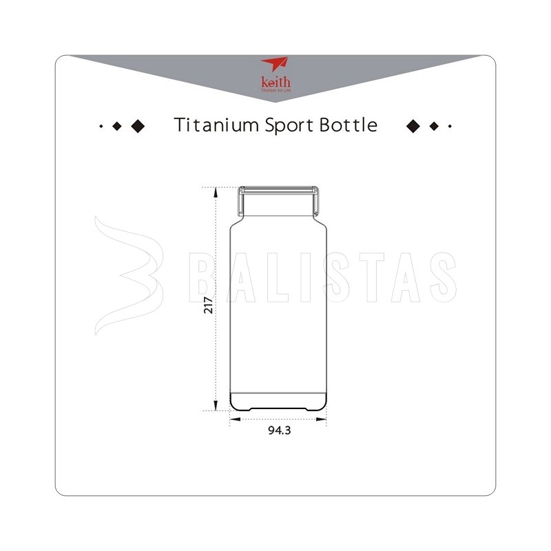 Titanová fľaša Keith Sport Bottle 1200ml