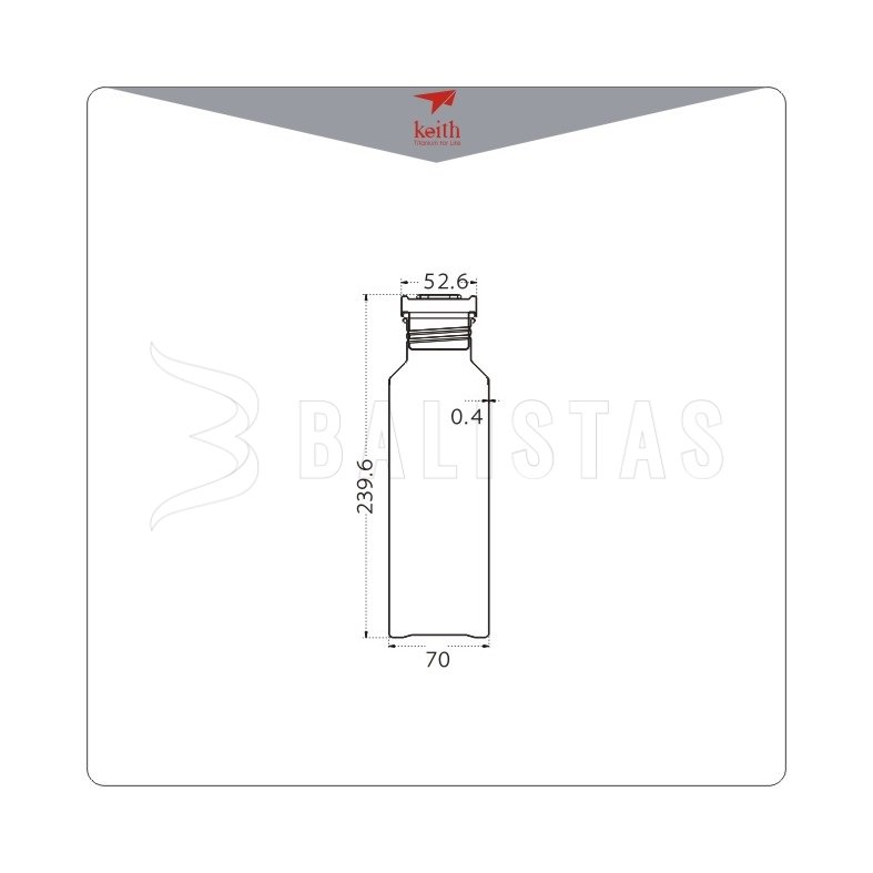 Športová fľaša Titanium Keith 700 ml