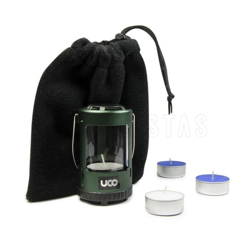 Lucerna na čajové sviečky UCO Mini Set zelená