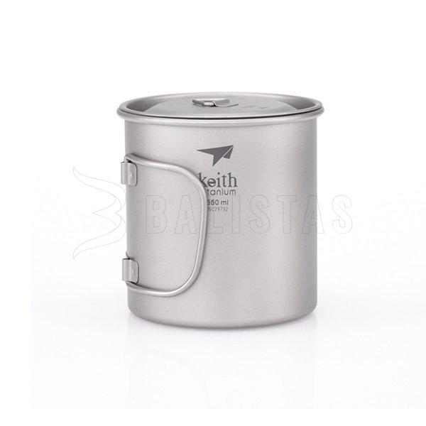 Titánový hrnček Keith s vekom 550 ml