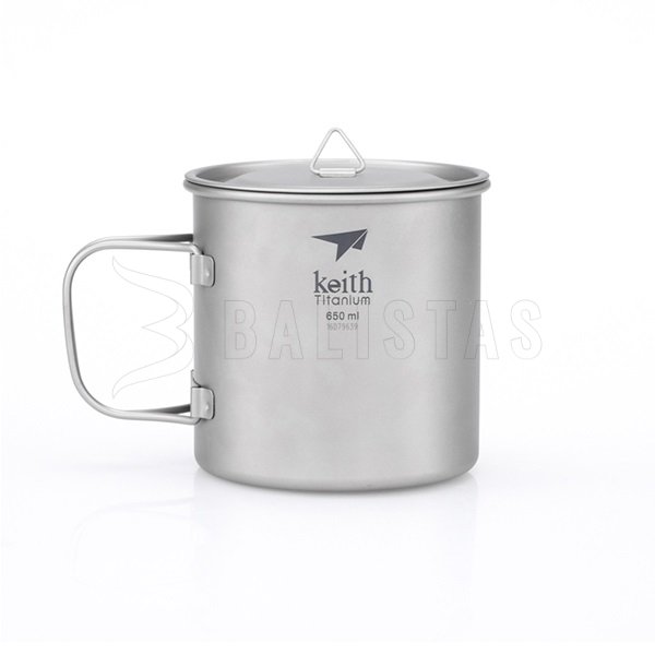 Titánový hrnček Keith s vekom 650 ml