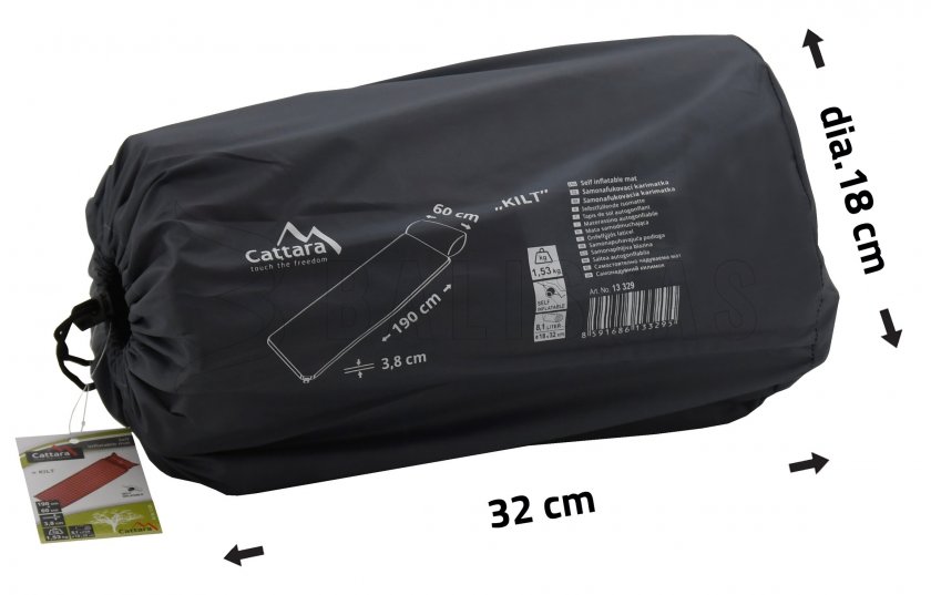 Samonafukovacia karimatka Kilt 3,8cm s vankúšom