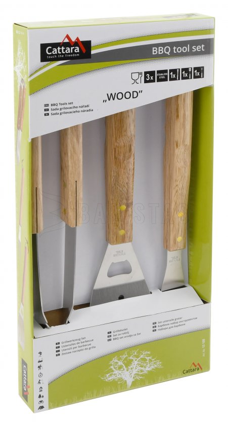 Grilovacie náradie Cattara Wood sada 3ks