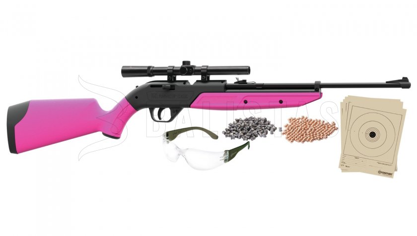 Vzduchovka Crosman Pumpmaster 760 SET 4,5mm ružová