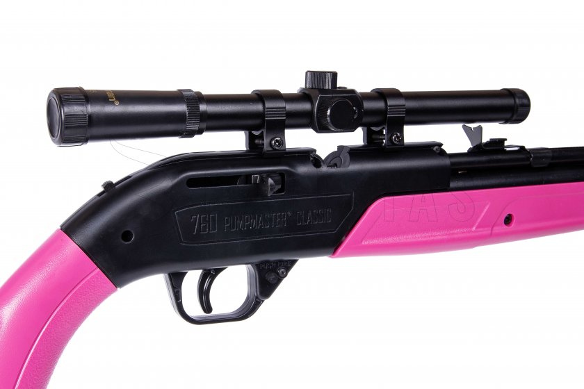 Vzduchovka Crosman Pumpmaster 760 SET 4,5mm ružová