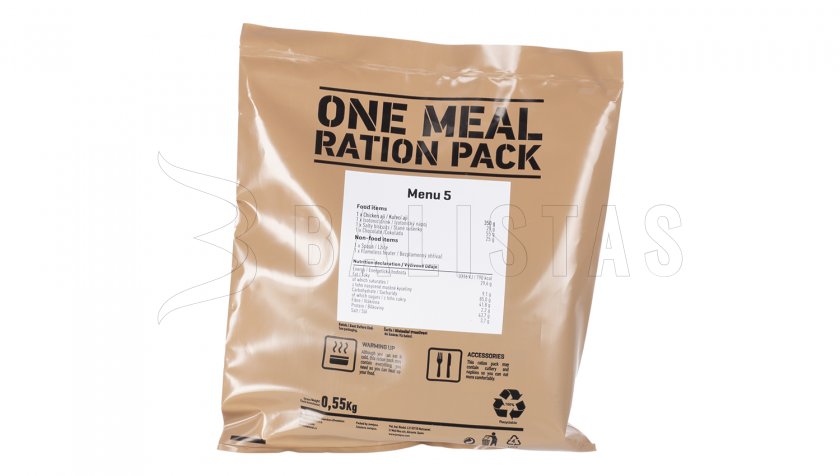 MRE One Meal, Menu V - Kuracie mäso aji