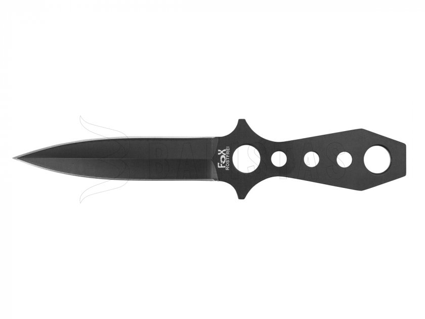 Vrhací nôž Fox Outdoor 22,5cm s puzdrom, čierny