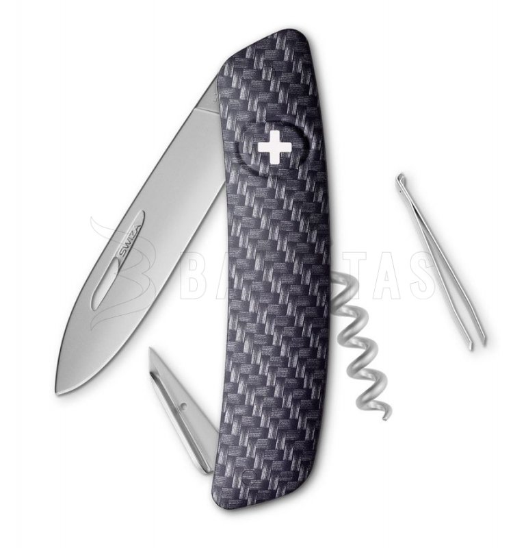 Švajčiarsky vreckový nožík Swiza D01 Allmatt Carbon