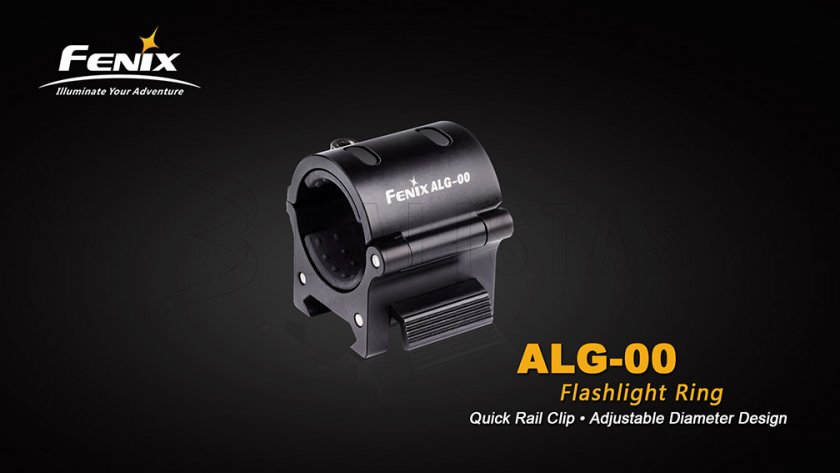 Montáž svietidla na 22mm lištu Fenix ALG-00