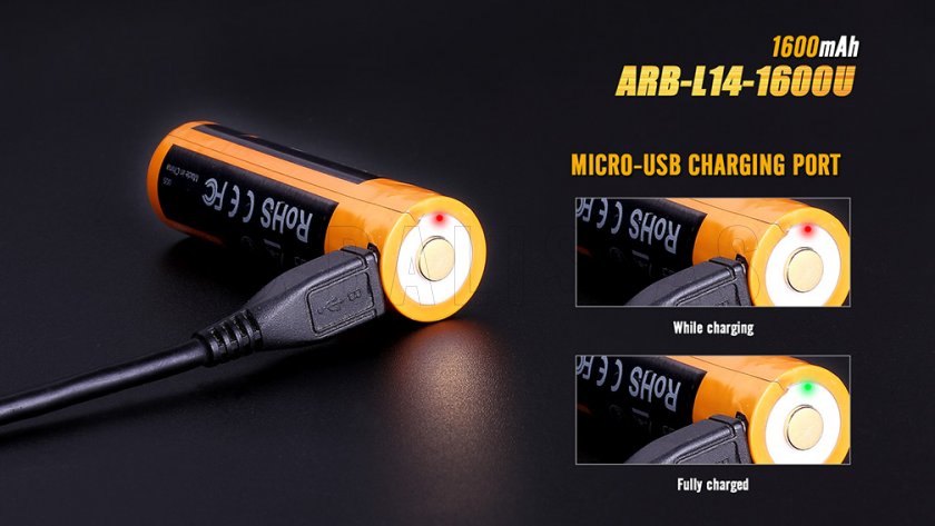Nabíjateľná USB AA batéria Fenix ARB-L14-1600U