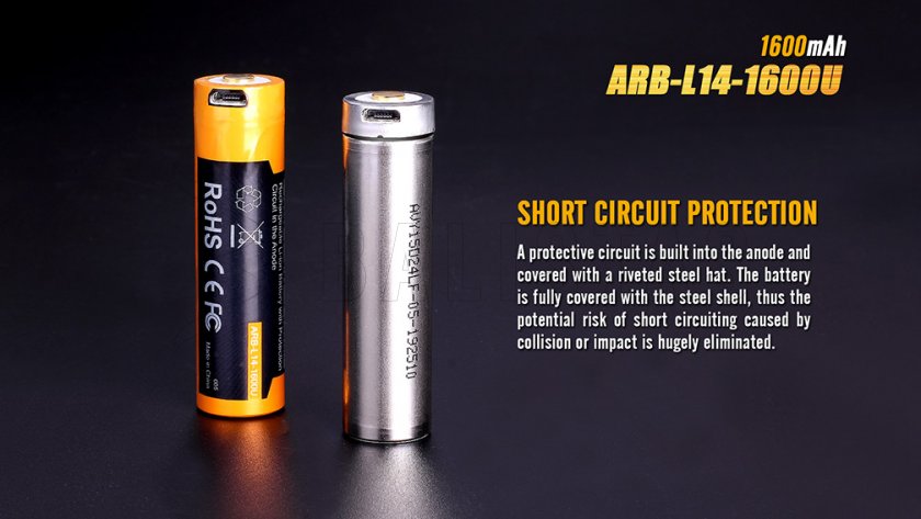 Nabíjateľná USB AA batéria Fenix ARB-L14-1600U