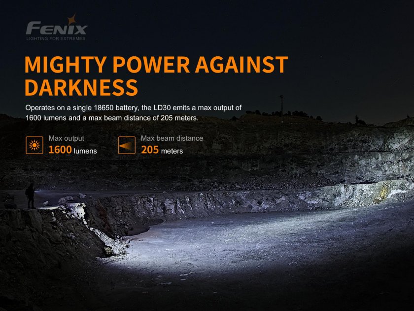 Baterka Fenix LD30 + USB batéria 3500 mAh